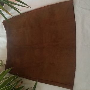 Babaton faux suede miniskirt